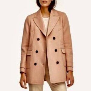Ann Taylor Cotton Blend Milleneal Pink Peacoat size medium